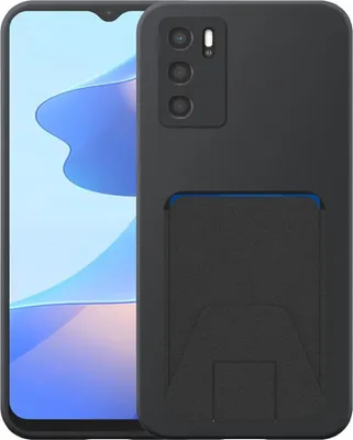 Image de Convient pour Oppo A16 / A16s / A54s Phone Case with Adjustable Leather Cardslot - Flexible Back Cover Case Silicone TPU with Adjustable Leather Cardslot - Black - Smartphonica