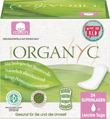 Produktbild von Organyc Bio Slipeinlagen extra dünn 24 Stück einzeln verpackt