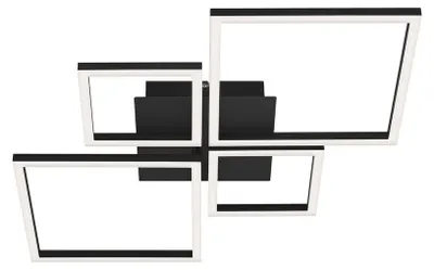 Obrázek produktu pro Stropní svítidlo BRILONER FRAME LED, otočné, stupňovitě stmívatelné, teplé bílé světlo, paměťová funkce, černé, 75 x 47 x 7,3 cm