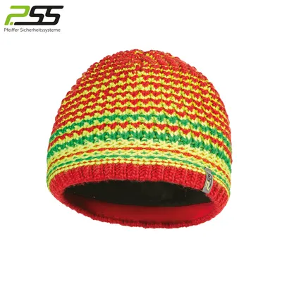 Produktbild von PSS Strickmütze rot/gelb