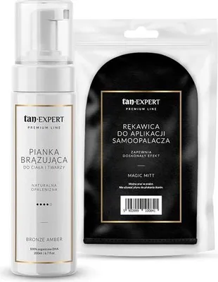 Produktbild von TanExpert Bronze Amber Selbstbräunungsschaum + Handschuh