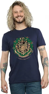 Immagine prodotto di Harry Potter - T-shirt da uomo - Design natalizio BI1711 (L) (blu navy)