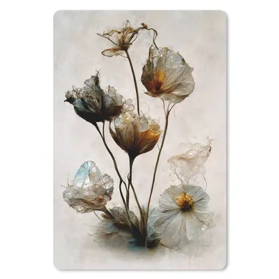 Produktbild von MuchoWow® Mauspad Mousepad Vintage - Blumen - Pflanzen - Abstrakt 18x27 cm - Mousepads - Maus Mat - Pad - Mausunterlage