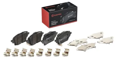 Produktbild von Bremsbelagsatz Scheibenbremse 16 mm BREMBO für u.a. TOYOTA COROLLA