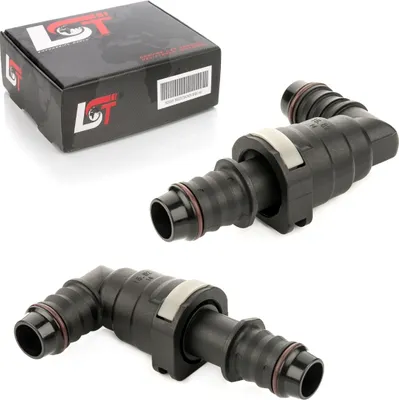 Produktbild von 2x Schnellkupplung mit Gegenstück Set Kraftstoffleitung L-Stück 15,82 - 16 mm