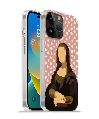 Produktbild von MuchoWow® Handyhülle Schutzhülle Hülle für Apple iPhone 14 Pro - Softcase Leonardo da Vinci - Alte Meister - Punkte - Vintage Silikon Softcase Handy Hülle - Umschlag