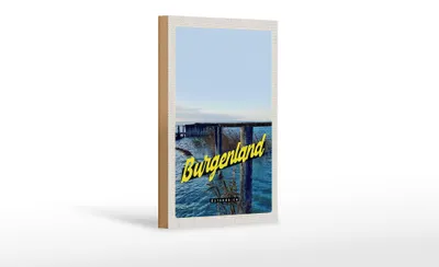 Produktbild von Holzschild Reise 12x18 cm Burgenland Österreich Strand Urlaub