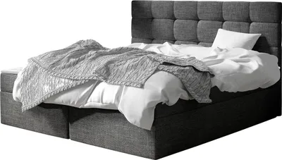Produktbild von MIRJAN24 Boxspringbett Luanda, Doppelbett mit zwei Bettkästen und Matratze, Ehebett (Farbe: Muna 10, Größe: 180x200 cm)