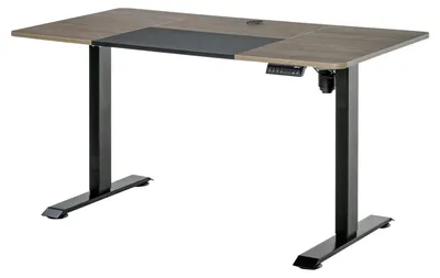 Produktbild von Elektrisch h?henverstellbarer Schreibtisch mit 4 Speichertasten fš¹r das Homeoffice, 140 x 70 x 72šC116 cm, schwarz und teak