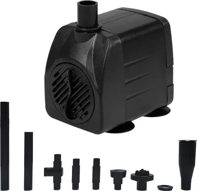 Produktbild von Tauchwasserpumpe mit 12 LED Licht 15W Ultra-leise IP68 Wasserdicht fuer Aquarium Aquarium Brunnen