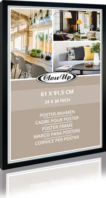 A collage of images showing interior design elements and a product frame with text.