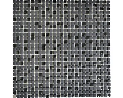 Produktbild von Glasmosaik CUBA 01B schwarz 30,5x30,5 cm