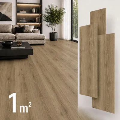 Produktbild von SPC Klick Vinylboden 5mm mit Trittschalldämmung wasserfest Holzdekor – Designboden für Renovierung und Wohnräume