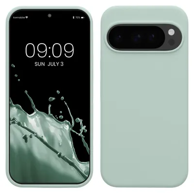 Produktbild von kwmobile Handyhülle für Google Pixel 10 / Pixel 10 Pro Hülle - Case Silikon - Kabelloses Laden - Schutzhülle Cover in Cool Mint