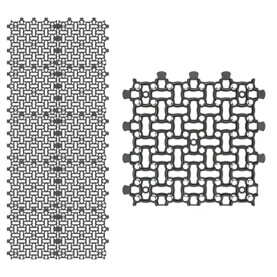 Produktbild von GARDENIX  Rasengitter Paddockplatte 10x 50x50 cm (2,50m²) Rasenwaben Parkplatzrasen Rasenmatten Kiesgitter Rasengitterplatten Schwarz