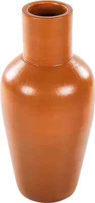 Produktbild von BELIANI Dekorative Vase Orange aus Terrakotta handgefertigt natürlich Stil für Trockenblumen