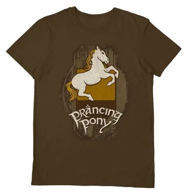 Productafbeelding van Lord of the Rings - "Prancing Pony" T-shirt voor heren/dames, uni model, PM14015 (maat M) (bruin), AI-gegenereerde afbeelding