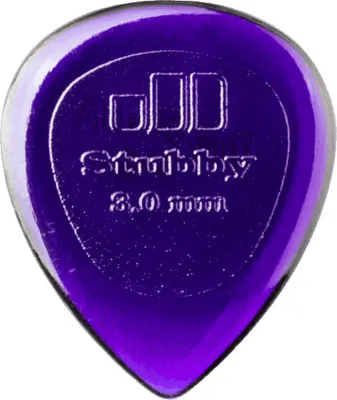 Produktbild von 24x Dunlop Stubby Jazz Plektren - 3,00 mm - dunkel-purpur