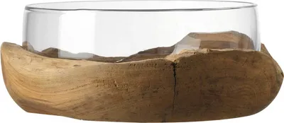 Produktbild von Leonardo Schale Terra mit Teaksockel