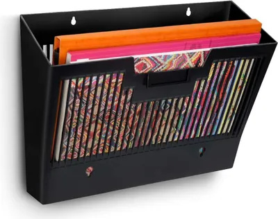 Image de Panier mural de rangement - noir - 1 pièce - pratique