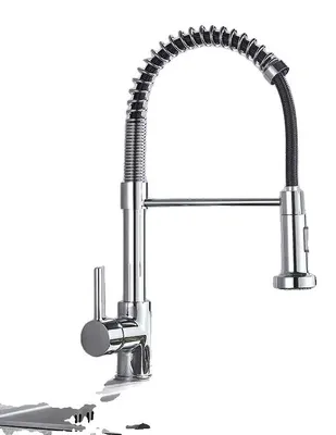 Imagen del producto de Grifo de cocina, con caño extensible, rotación de 360 grados, acabado cromado