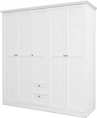 Produktbild von LANDWOOD Romantischer mattweißer Schlafzimmerschrank - L 187 cm