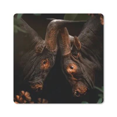 Produktbild von MuchoWow® Mauspad Mousepad Tiere - Dschungel - Kühe 30x30 cm - Mousepads - Maus Mat - Pad - Mausunterlage - Gaming