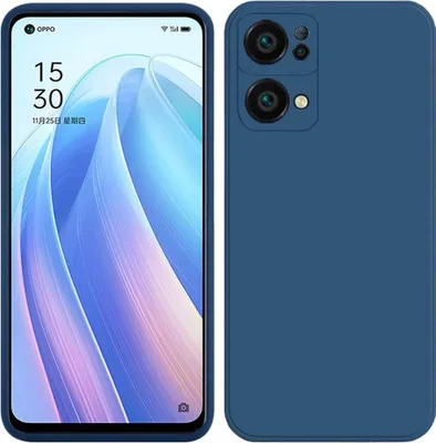 Produktbild von OPPO Reno7 Pro 5G Hülle, Flüssig Silikon Weich Gummi Schutzhülle für OPPO Reno7 Pro 5G Blau