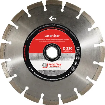 Produktbild von Diamanttrennscheibe Profitech Diamant Laser Star Ø 125x22,23 mm