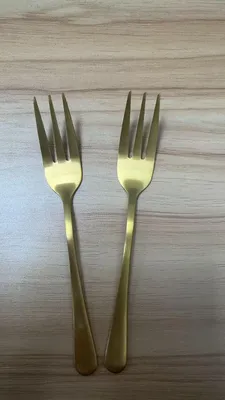 Produktbild von Edelstahl Gabel Set in Goldfarbe, 24 Teile, 22,7 cm