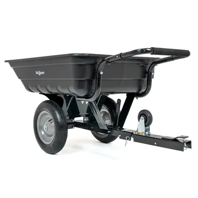 Produktbild von HW-ABS-TRAILER Anhänger für Rasentraktor und Quad 200 L, Transportanhänger bis 200 kg, Gartenanhänger aus ABS