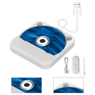 Produktbild von Tragbarer CD-Player mit Lautsprecher – Wiederaufladbarer CD-Player & externes CD-Laufwerk für Laptop, PC, TV – kompatibel mit Android-Autoradio