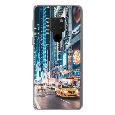 Produktbild von MuchoWow® Handyhülle Schutzhülle Hülle für Huawei P40 Lite New York bei Nacht Silikon Softcase Handy Hülle - Handy