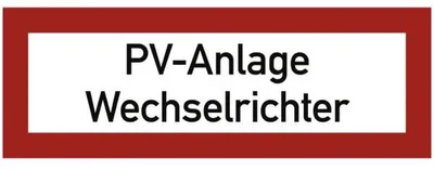 Produktbild von Dreifke® Aufkleber Brandschutzschild PV-Anlage Wechselrichter, Folie, 297x105...