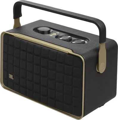 A studio shot of a JBL speaker.