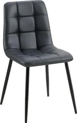 Produktbild von Esszimmerstuhl FANOR - Kunstleder Schwarz 45x55x84 cm | Essstühle Esszimmerstühle Küchenstühle Wohnzimmerstühle