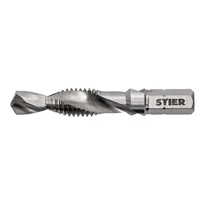 Zdjęcie produktu dla STIER Gwintownik kombinowany M8 DIN 3126 HSS-G 1/4" z chwytem sześciokątnym prawym Gwintownik jednoostrzowy z otworem przelotowym