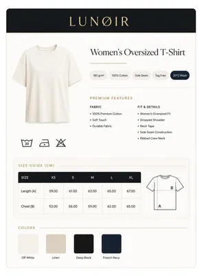 Produktbild von Damen Oversize T-Shirt Weiß L – Bedrucktes Shirt mit Fitness Motiv aus Baumwolle – LUNØIR ©