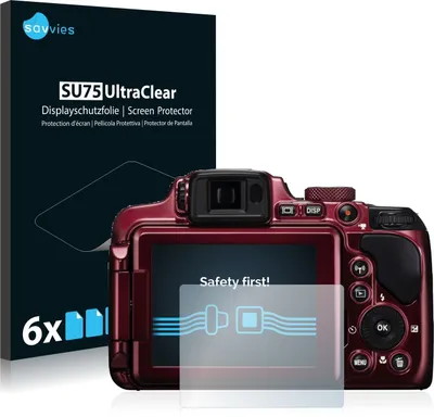 Produktbild von 6x Für Nikon Coolpix P610 Schutzfolie Savvies Displayschutz Display Schutz Folie Klar Transparent