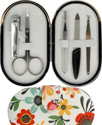 Produktbild von Nageletui 5 teilig Nagelset Maniküre Nagelschere Knipser Feile Pinzette Reise
