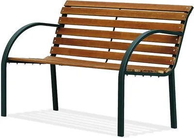 Imagen del producto de Banco de jardín Silecomplaza, estructura de madera y acero