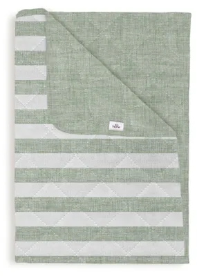 Produktbild von Zohome Moss Green Tagesdecke Banda di Lino 270x260 cm - Hergestellt aus 100% Polyester