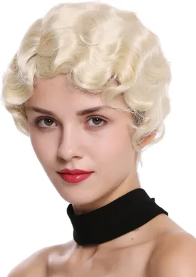 Produktbild von WIG ME UP Perücke 20er Jahre Gewellt Scheitel Platinblond LD501-613