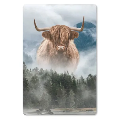 Produktbild von MuchoWow® Mauspad Mousepad Nebel - Schottische Highlander - Berge 40x60 cm - Mousepads - Maus Mat - Pad - Mausunterlage - Schreibtisch Accesoire
