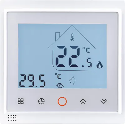 Zdjęcie produktu dla Termostat do ogrzewania elektrycznego 16A Wi-Fi, biały kwadratowy