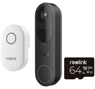Obrázek produktu pro Reolink D340B w/ Chime + 64GB SD, 4 MP, 2048 x 2048 px, CMOS, 25,4 / 3,11 mm (1 / 3.11"), 15 fps, 180°