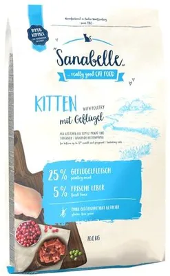 Obrázek produktu pro Sanabelle 83290010, Kotě, Jakékoli plemeno, Játra, Drůbež, 10 kg