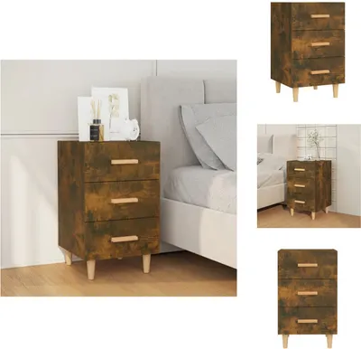 Immagine prodotto di vidaXL Comodino rovere fumé 40x40x66 cm materiale a base di legno - Comodini
