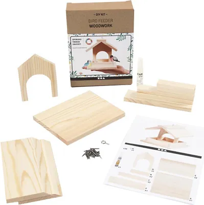 Immagine prodotto di Kit fai da te - Creo la mia mangiatoia per uccelli 14,5 x 12,5 x 11,5 cm