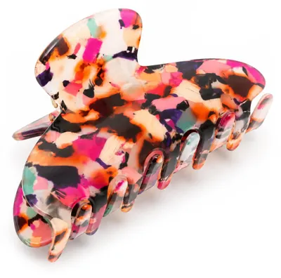 Image de PLIC Pince Crabe Cheveux Écaille Rose Accessoire Coiffure Femme